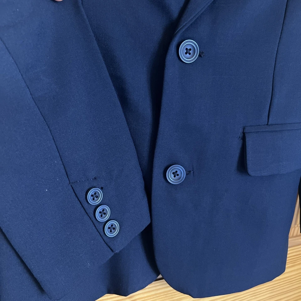 Traje Gymboree, talla 8 - Excelente estado - Traje blazer de 3 piezas azul marino para niños Foto 3 de 4
