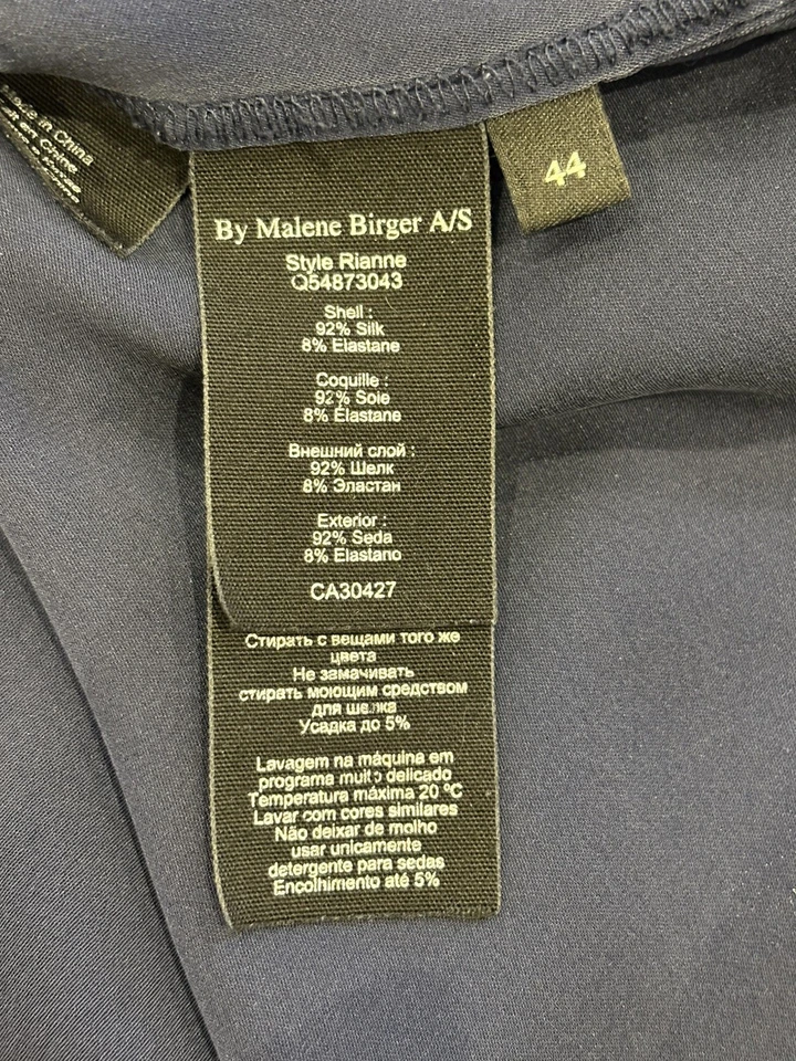 By Malene Birger Longline Shirt Women's Size UK 16/18 DK44 Navy Used - Image 2 of 4