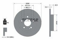2X Textar 92091203 Bremsscheibe FüR Mercedes-Benz