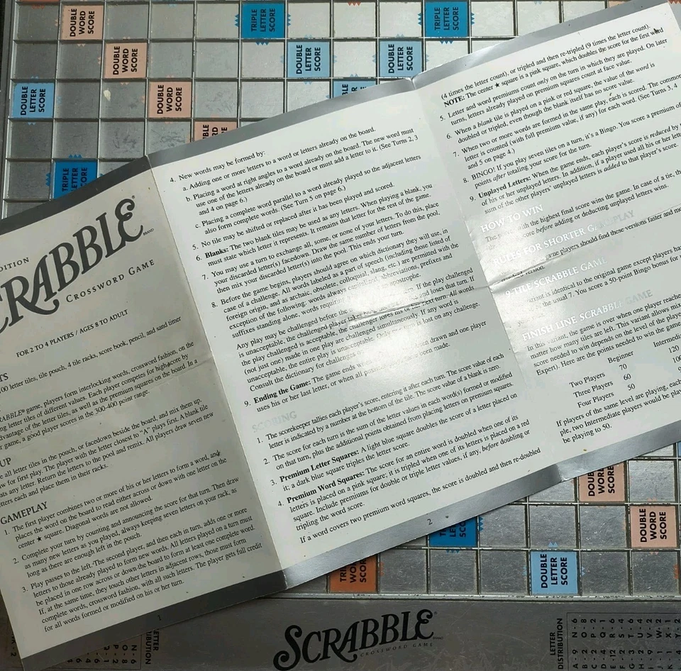 2006 Scrabble Onyx Edition Rotating Board Turntable No Box - Image 4 of 4