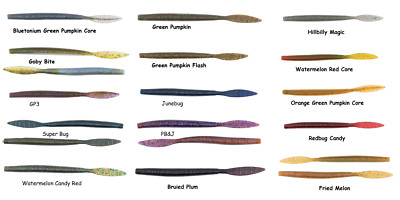 Missile Baits Quiver Worm 6.5, 6 1/2'', 6 per pack - Choice of Colors