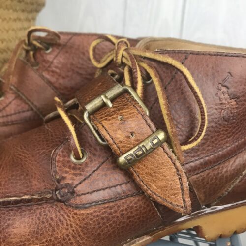 Ralph Lauren Polo Redding Stiefel Herren 8,5 D Chukka Knöchel Braun Leder Schnalle - Bild 4 von 9