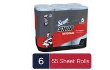 Scott Shop Towels, 6 Rolls, 55 Sheets Per Roll