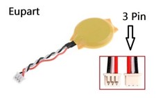 DELL LATITUDE E4300 E6400 E6410 E6500 E6510 CMOS BIOS RTC BATTERY 3 PIN