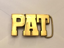 Name Retro Hippie Western Cowboy Brass 1970s NOS Vintage Belt Buckle BOLD PAT