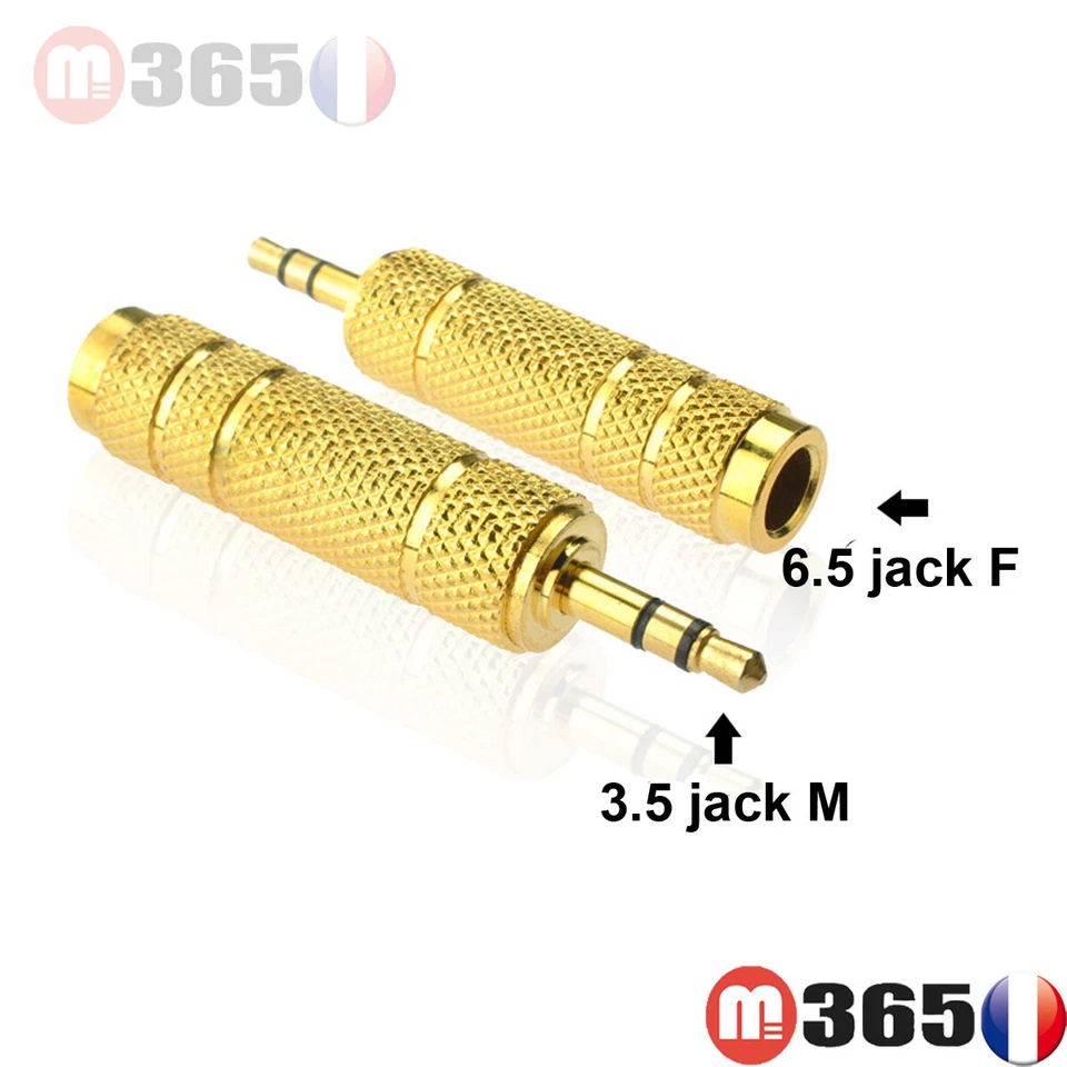 6,35 mm femelle à 3,5 mm mâle adaptateur 6,35 fiche à 3,5 Jack audio stéréo - Photo 1/1
