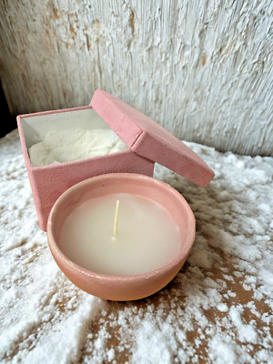 HOMEZONE Docht Duftkerze Düfte Duftwachs mit Leder Geschenk Box Keramik Magnolie