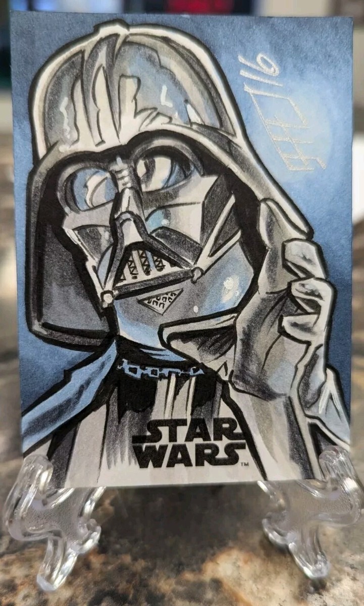 Topps Star Wars Darth Vader Artist Signed Sketch Card 1/1 Signed