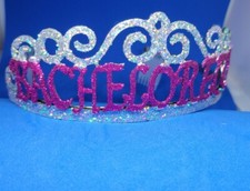 Party Crown Wedding Bridal Party Prom Pageant Silver Tone CRYSTAL Bachelorette