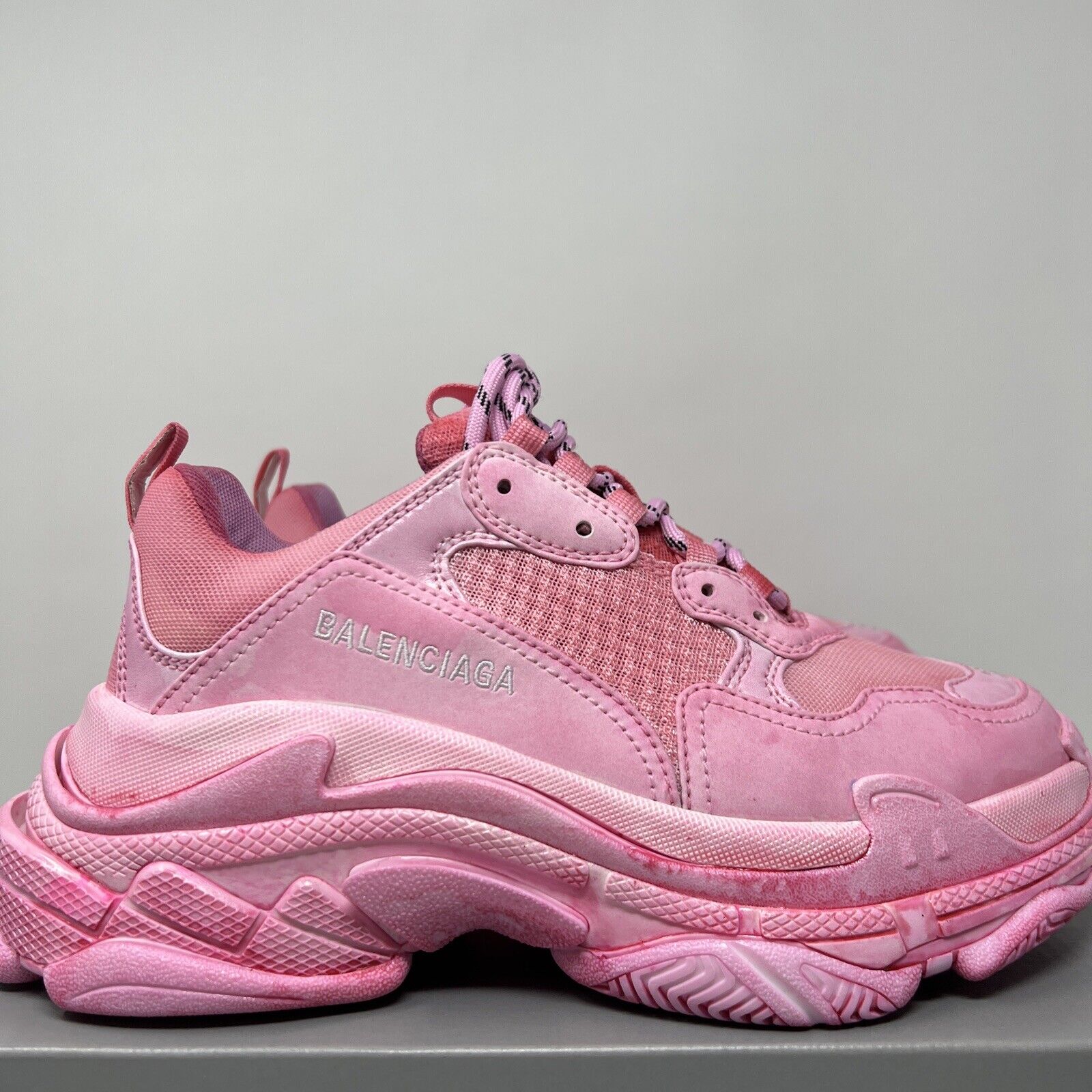 afbryde vejr fotoelektrisk Balenciaga Triple S Women's Sneakers Size 38 EU / 8 US Pink Faded Dye | eBay