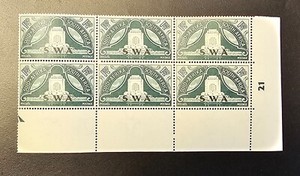 South West Africa Namibia 1949 Voortrekker Monument SG 142 KGVI 1½d Sheet #21