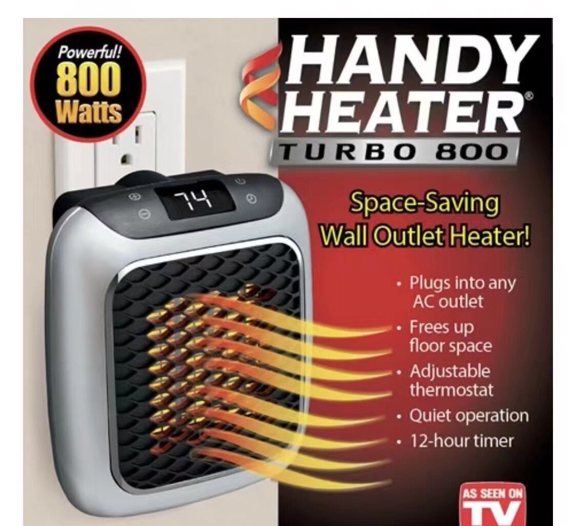 800W Portable Electric Heater Plug in Wall with Timer Space Alpha Heater  Warmer | eBay