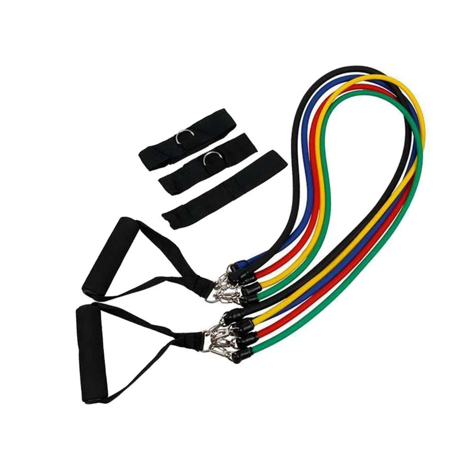 Widerstandsbänder Fitnessbänder 11tlg Gymnastikband Resistance Expander Set Yoga - Bild 4 von 4