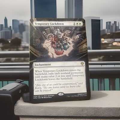 MTG Temporary Lockdown Hand Painted Alter DMU Rare Mint