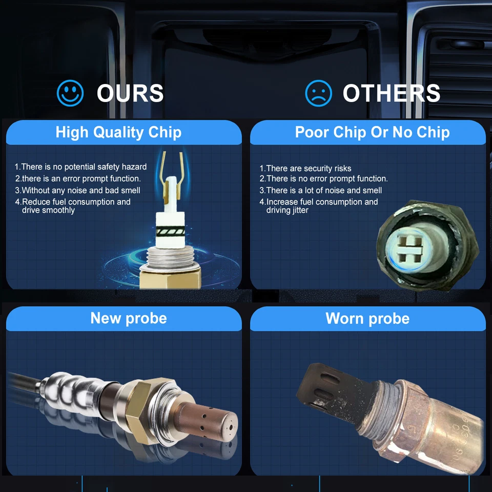 Sensor de oxígeno aguas arriba y aguas abajo 4 piezas para Nissan Pathfinder 2013-2014 3,5 L EE. UU. Foto 2 de 4