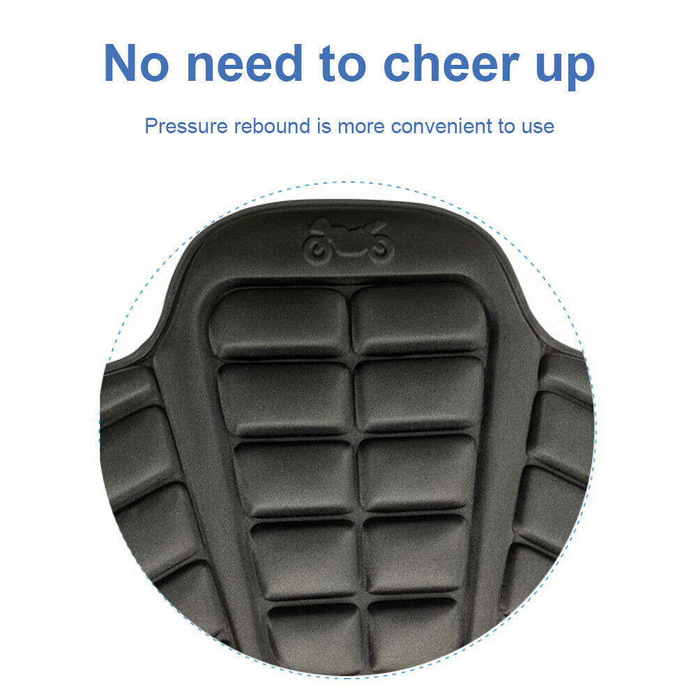 3D Motorcycle Seat Pad Comfort Gel Cushion Air Pillow Cover