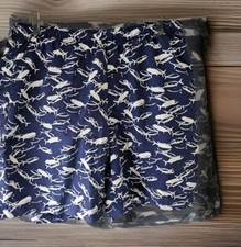 LL Bean Blue Swin Trunks Shorts Men Large Mesh Lined Elastic Waist Fishing VTG