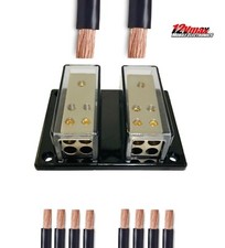 Car Audio Distribution Block Amplifier 2 4 Gauge In 8 8 Gauge Fuse less