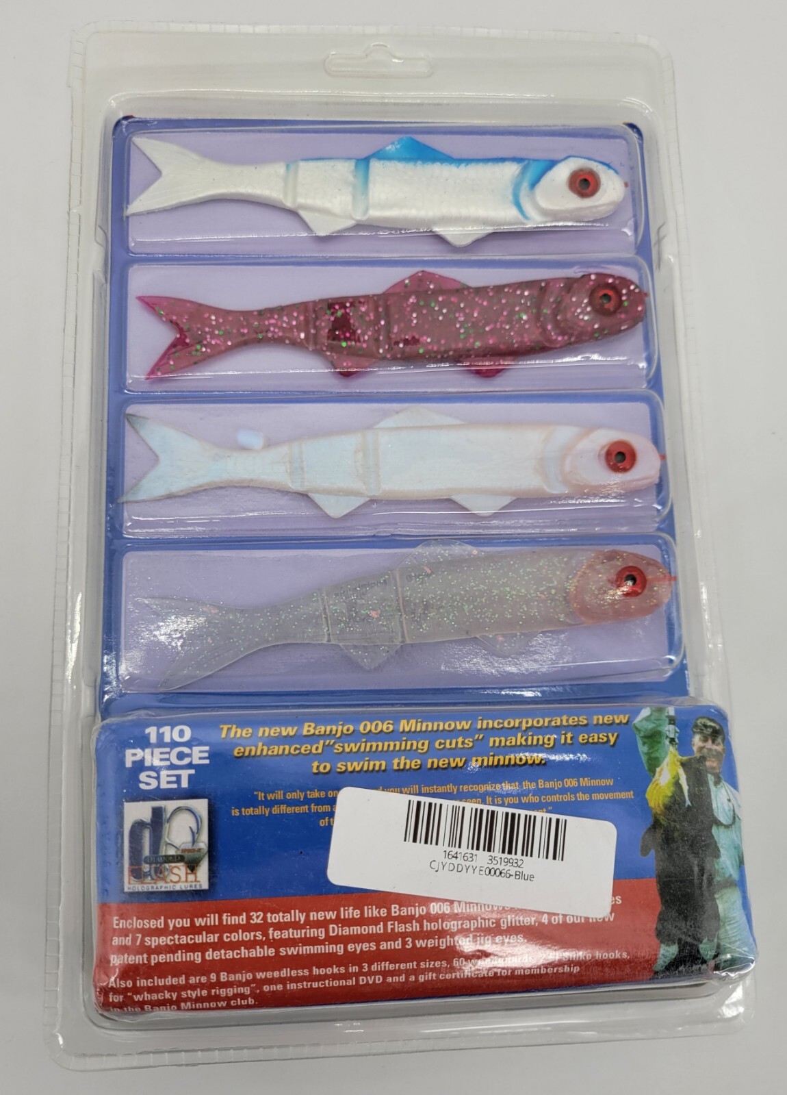 Banjo Minnow Fishing Lures System As Seen On TV 006 110 Piece Glow in
