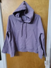 Calvin Klein Crop Performance Fleece Hoodie,  Dusty Lilac, Large, Soft, NWT