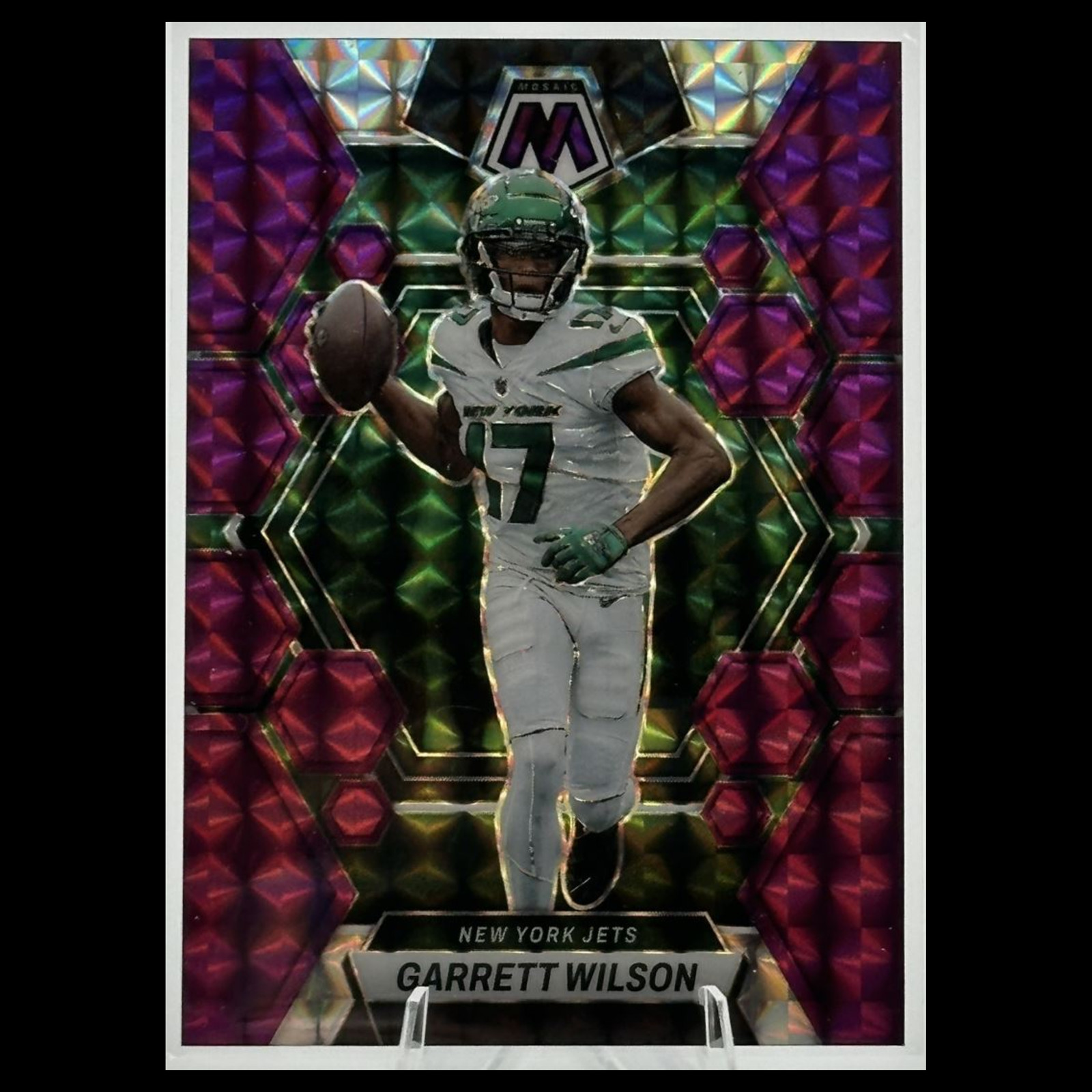 Garrett Wilson #75 2023 Panini Mosaic Purple New York Jets 10/49 NFL NM