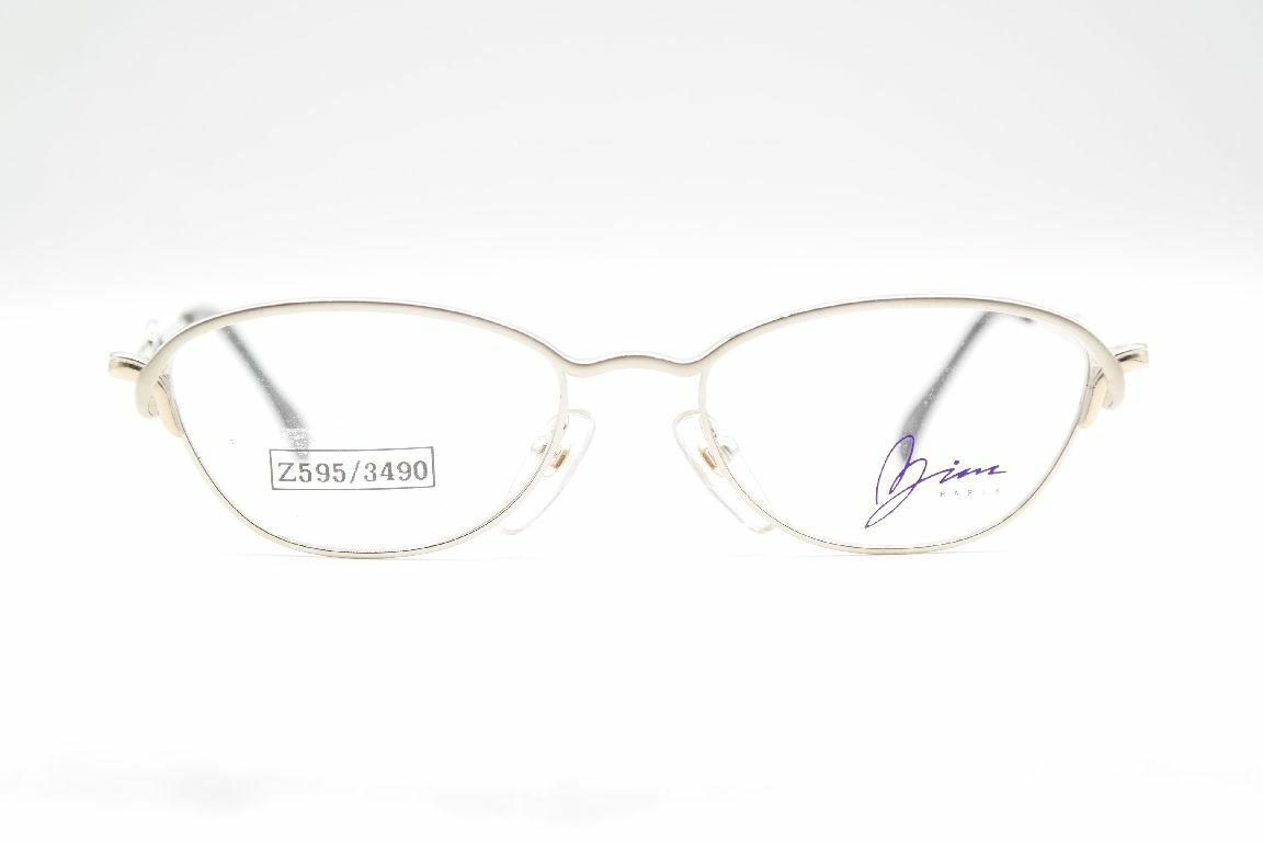 Vintage Zina Paris Z595 Silver Oval Glasses Frame Eyeglasses NOS