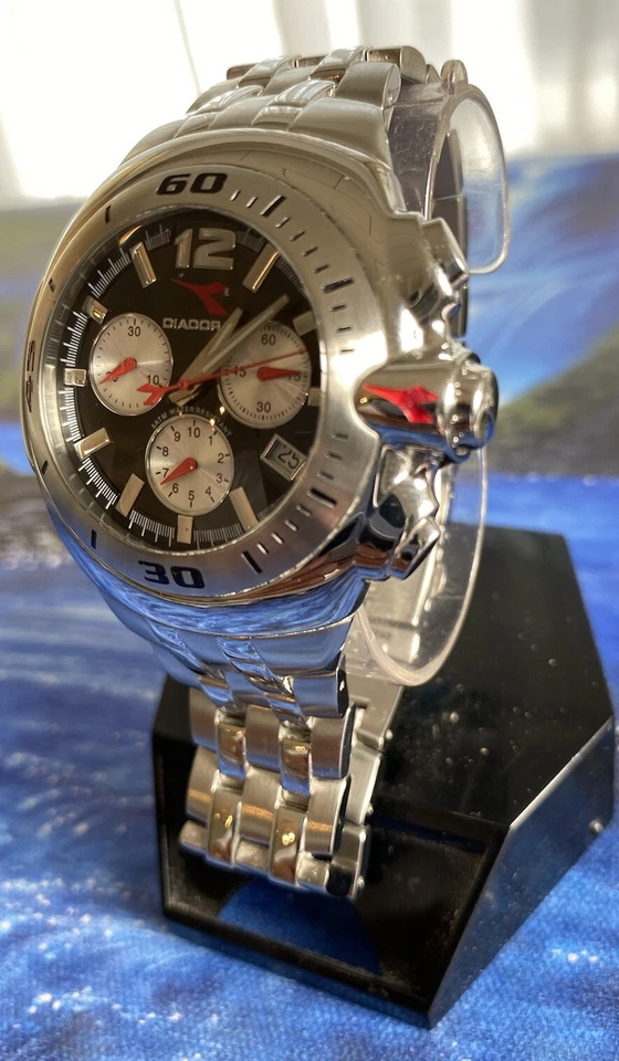 "Nueva muñeca DIADORA DD.6083M roja negra N plateada 10"" ¡TODO INOXIDABLE UN TANQUE! 100% Foto 3 de 4