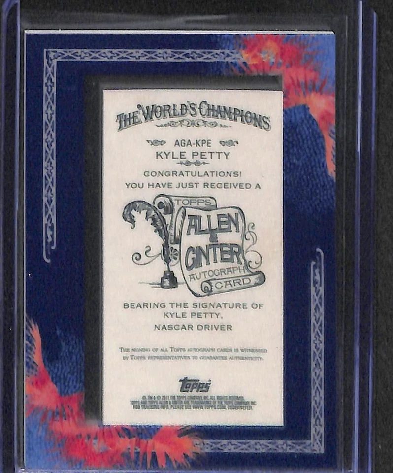 2011 Topps Allen and Ginter Mini Autograph #AGA-KPE Kyle Petty - Image 2 of 2