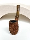 Michelangelo 3005 Rustic Corn Cob Style Briar Tobacco Pipe Bent Stem Italy — photo 2