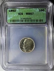 1962 10c Silver Roosevelt Dime ICG MS67 (101)