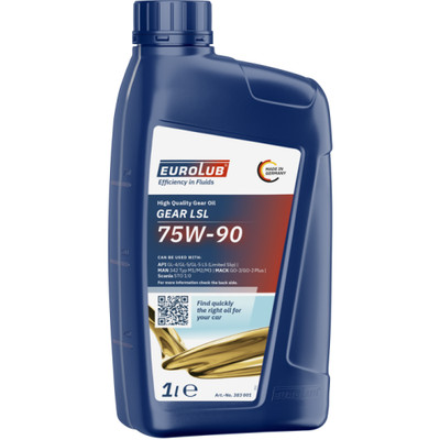 Eurolub GEAR LSL SAE 75W-90 Achs-Getriebeöl 1 Liter Flasche 383001 