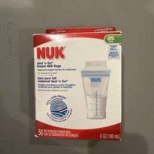 NUK Seal n' Go Breast Milk Bags Double Zipper - 50 Count