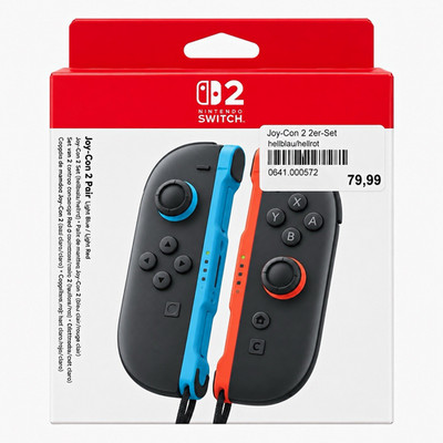 Nintendo Joy-Con 2 Controller 2er-Set kabellos Hellblau/Hellrot für Switch 2