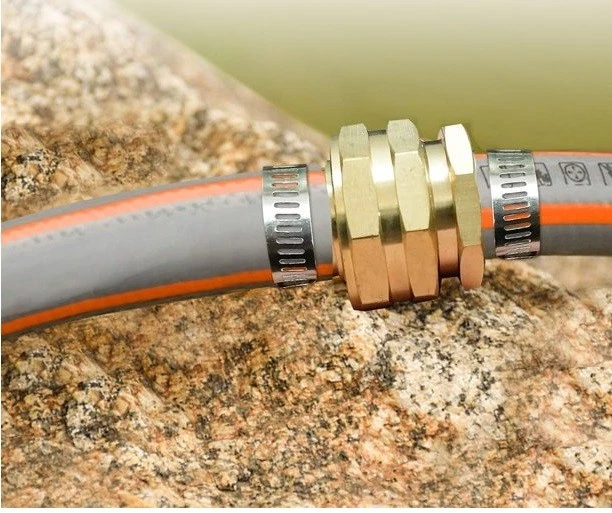 Kit de reparación de extremo reparador de latón de jardín de 1/2" conector de manguera macho hembra 0,59 diámetro Foto 3 de 4