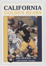 1989 Smokey Bear California Golden Bears Joel Dickson #99