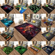 Kids Mine-Craft 3D Rug Bedroom Carpet Anti-Slip Doormat Floor Mat Gift New UK