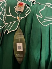 Farm Rio Green Fish Top Maxi Dress Size L NEW with tags