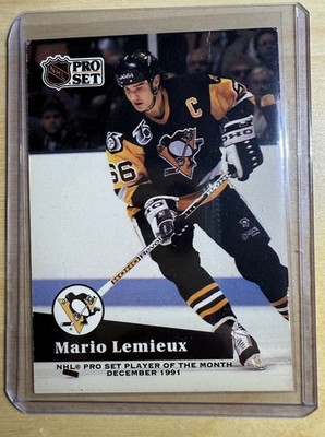 1992 NHL Pro Set Mario Lemieux Player of the Month December 1991 #P3 Sports Card