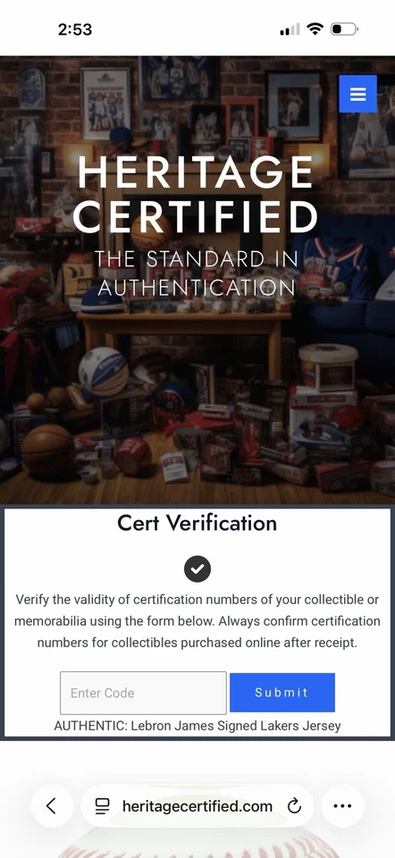 LeBron James Hand Signed LA LAKERS Swingman Jersey Purple Yellow With Holo COA - Image 3 of 4