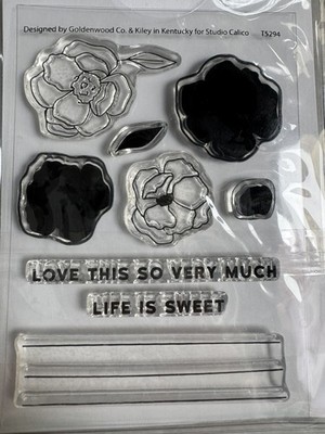 Studio Calico Clear Acrylic Stamp Set  Flowers/I love this so very much 