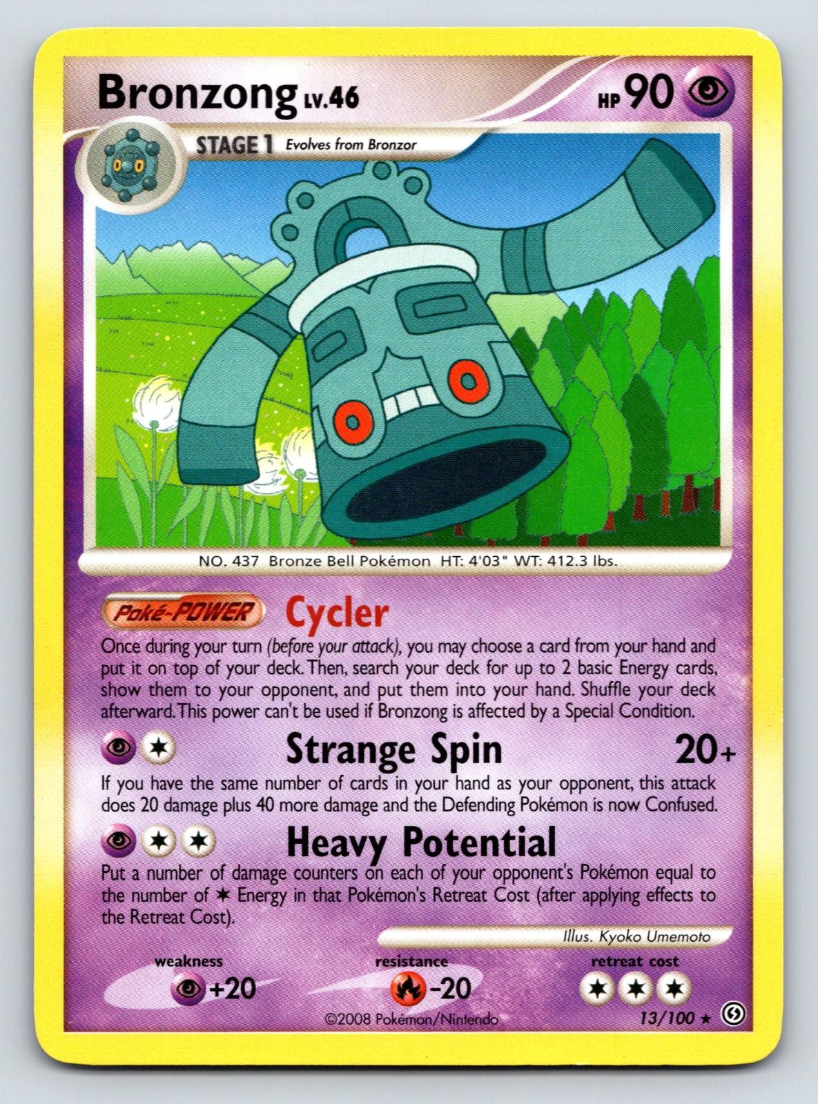 Bronzong 13/100 Rare Stormfront Pokemon Near Mint