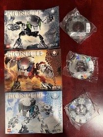 LEGO Bionicle Bohrok-Kal 8573 8574 8575 Nuhvok Tahnok Kohrak w/ CDs and Krana