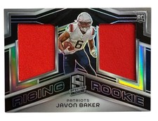 2024 Spectra Javon Baker Rising Rookie Dual Jersey Patch Relic 99/99 eBay 1/1 RC
