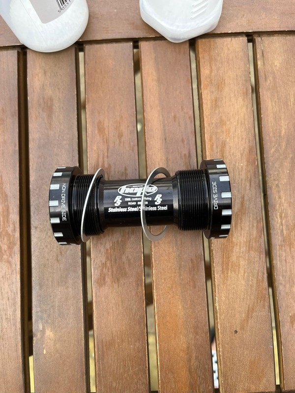 Hope Stainless Steel Road Bottom Bracket Black  English / BSA thread 
