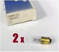2-PK 41 MINIATURE BULB 2.5V .5A 1.25W Light LAMP Screw Base 2-Bulbs NEW 33449