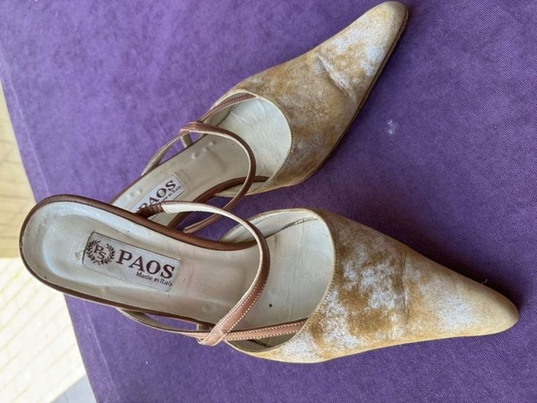 Women Heels Brown Leather 39.5