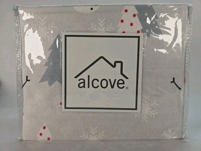 Alcove Soft Cotton Flannel Sheet Set : Twin (Christmas Themed Print)