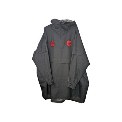 Arsenal Adidas 424 Rare Poncho Pullover Quarter Zip Black Red Mens