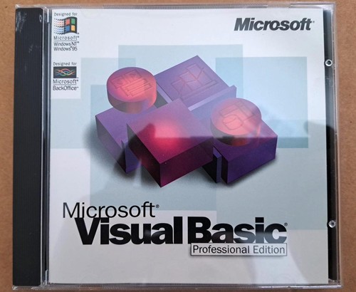 Microsoft Visual Basic 5.0 Professional Full Version w/ Key License