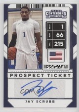 2020-21 Panini Contenders Draft Picks Prospect Ticket Jay Scrubb #88 Auto wj2